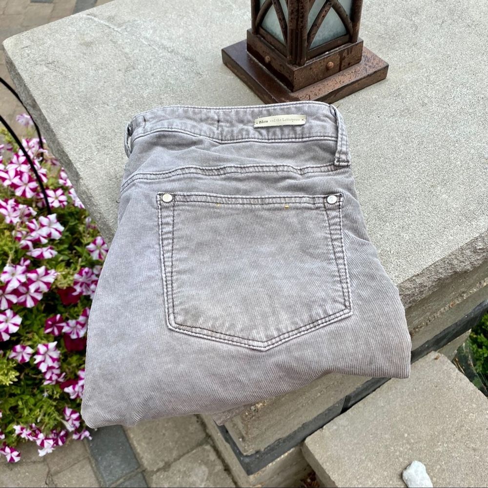 Pilcro and the Letterpress • Greige Cordoroy Pants 30 - Picture 4 of 16
